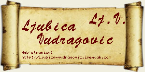 Ljubica Vudragović vizit kartica